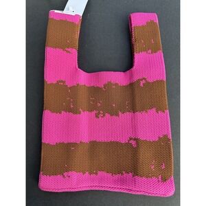 Buffollow Everyday tote Bag Knitted Wrist bag light weight Travel Pouch SZ Small